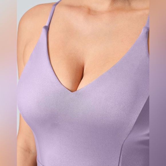 Backless Side Invisible Zipper Pocket Wide Leg Quick Dry Resort Slip Jumpsuit - Picture 3 of 5